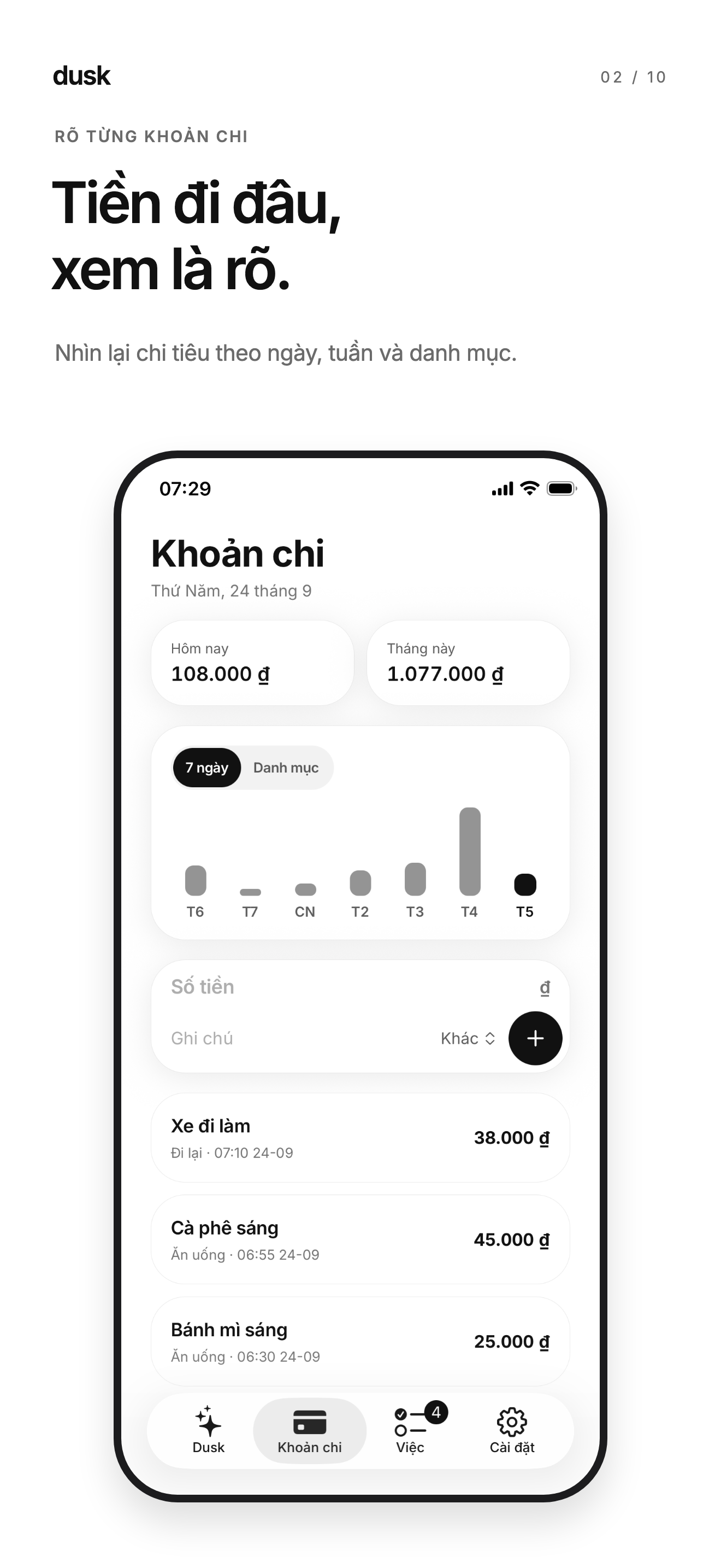 Tiền đi đâu, xem là rõ.